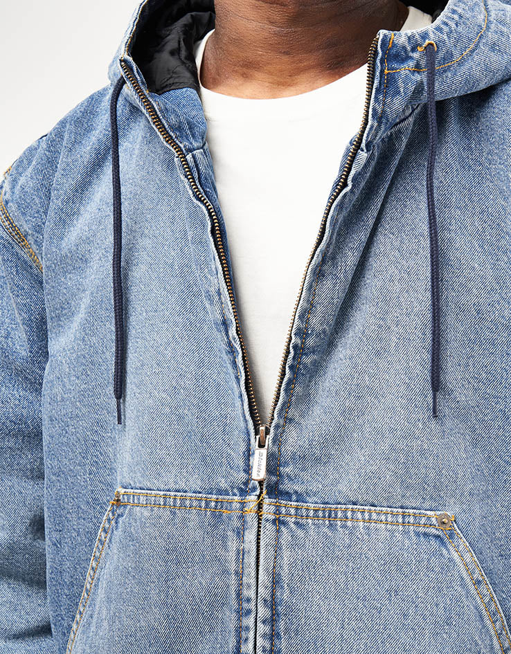 Dickies Hooded Denim Jacket - Rinsed Blue/Fade