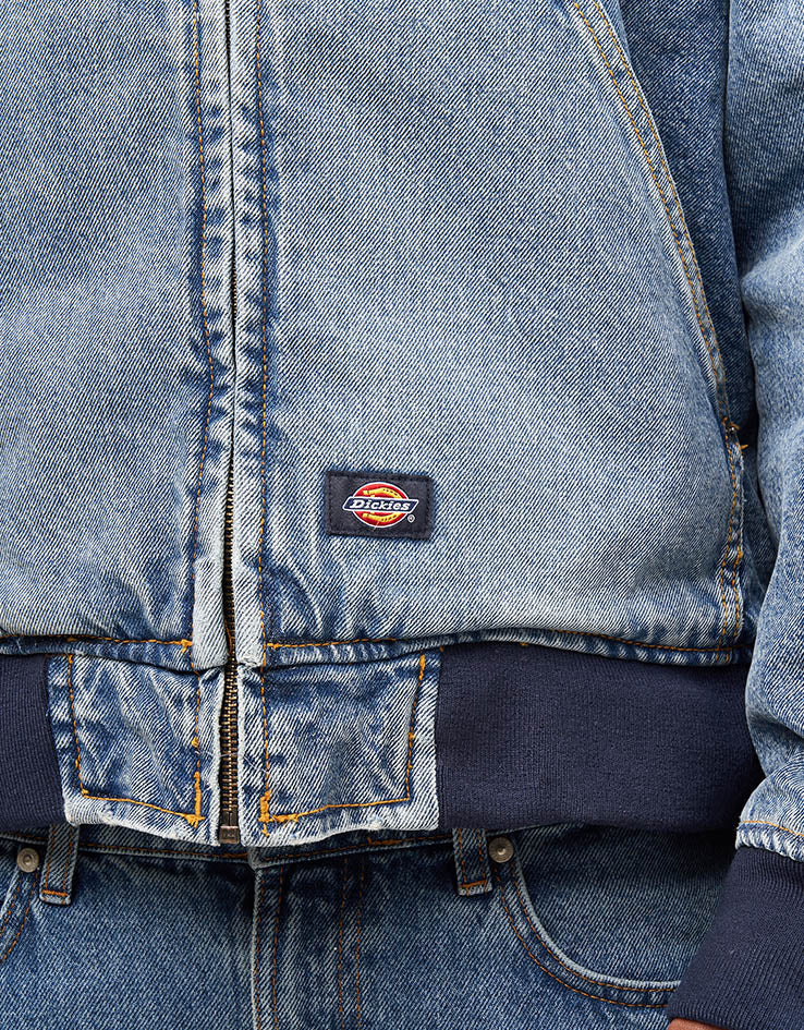 Dickies Hooded Denim Jacket - Rinsed Blue/Fade