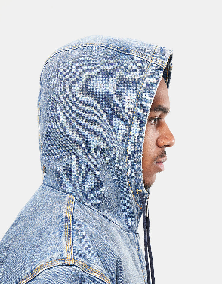 Dickies Hooded Denim Jacket - Rinsed Blue/Fade