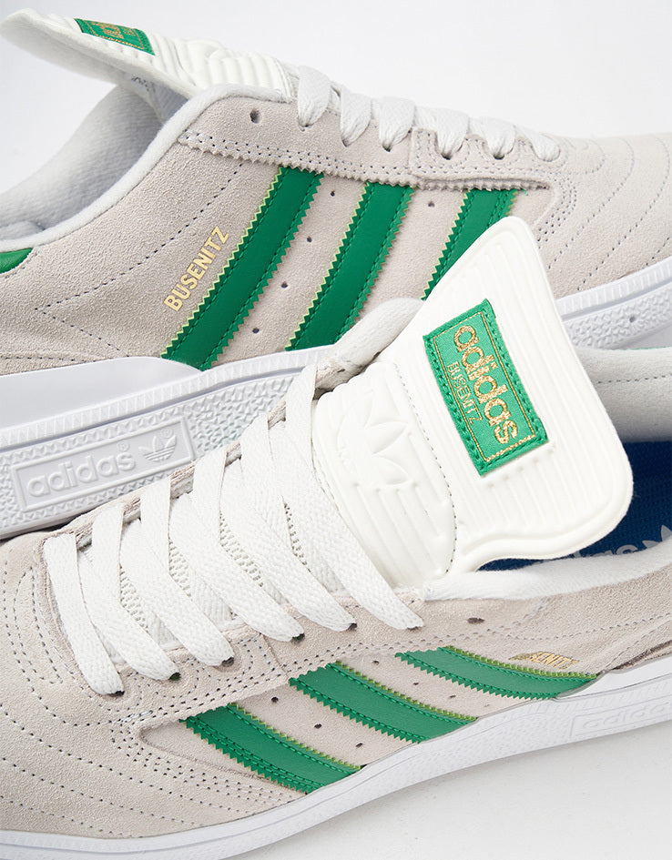 adidas Busenitz Skate Shoes - Crystal White/Crystal White/Gold Metallic