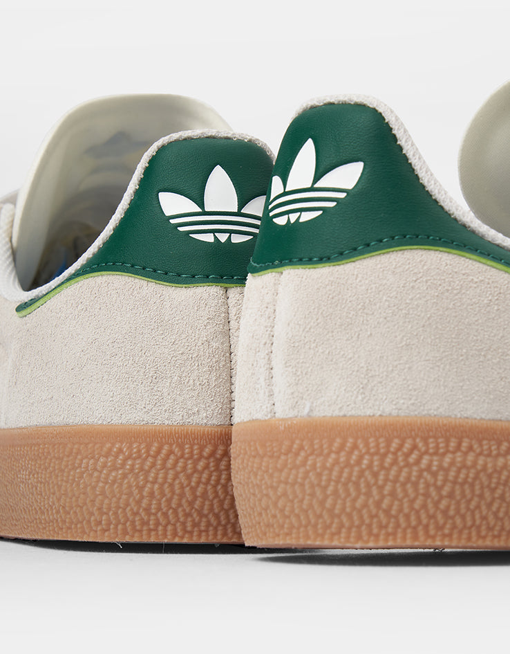 adidas Gazelle ADV Skate Shoes - Crystal White/Crystal White/Gum