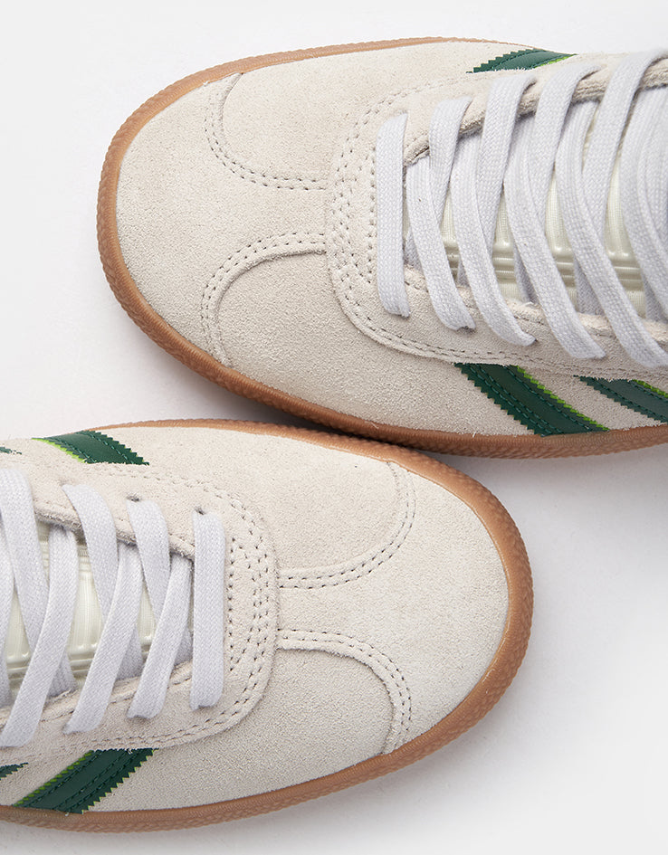 adidas Gazelle ADV Skate Shoes - Crystal White/Crystal White/Gum