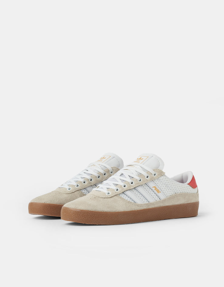 adidas Puig Indoor Skate Shoes - Wonder White/White/Gum