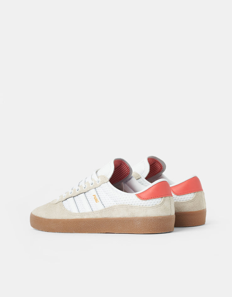 adidas Puig Indoor Skate Shoes - Wonder White/White/Gum