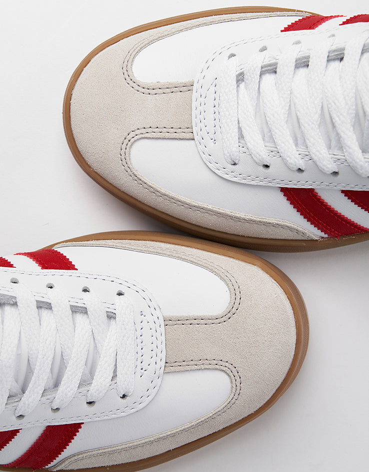 adidas Puig Samba Skate Shoes - White/Better Scarlet/Gum