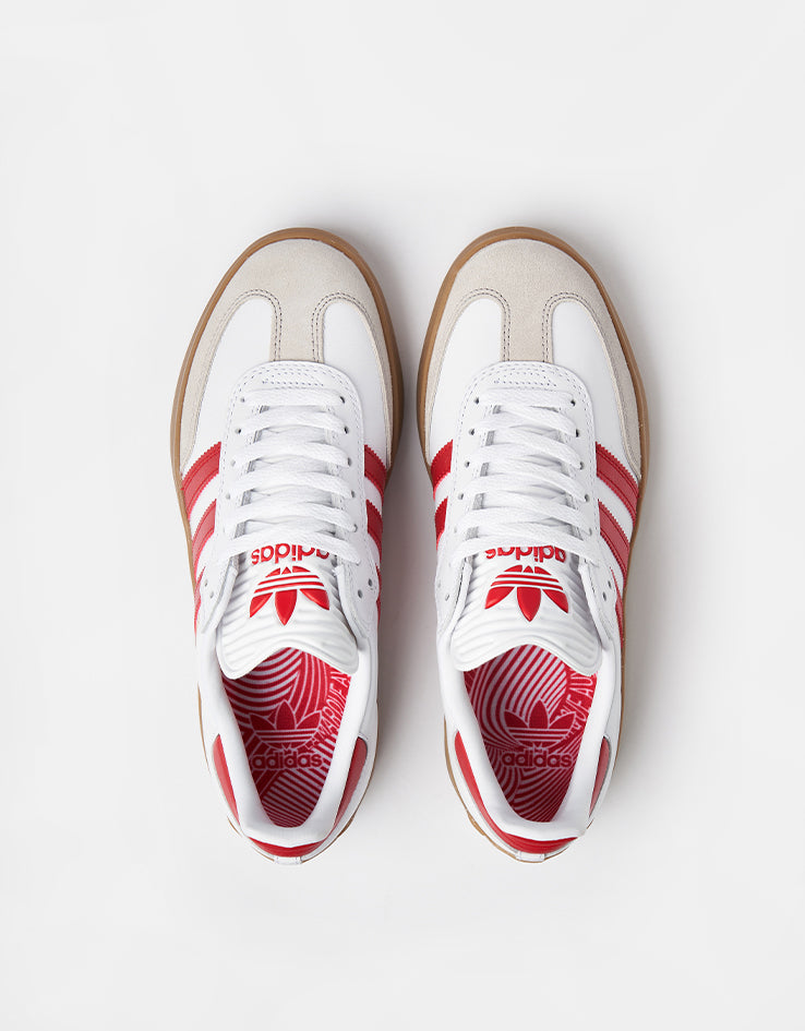 adidas Puig Samba Skate Shoes - White/Better Scarlet/Gum