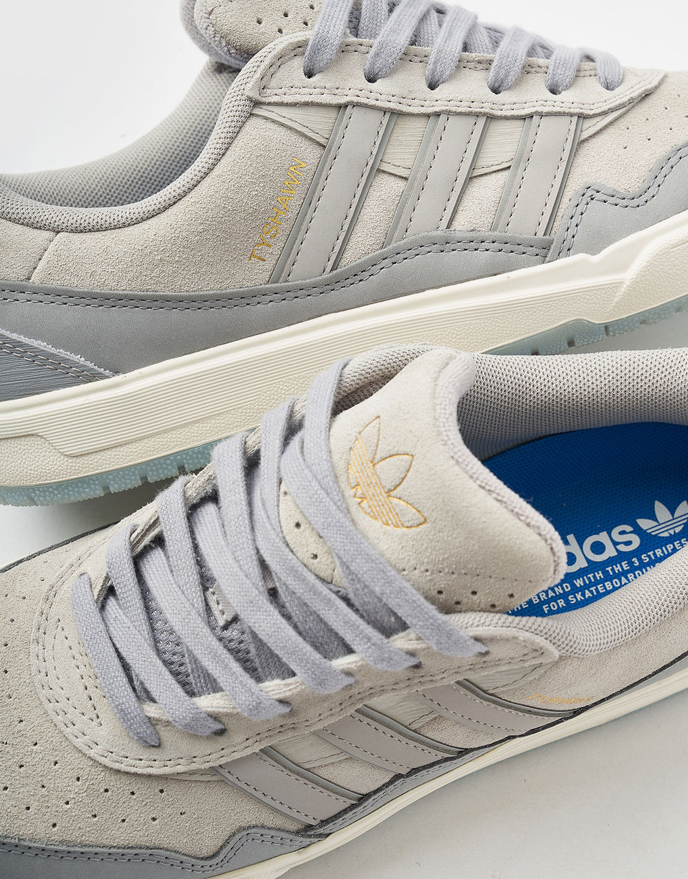 adidas Tyshawn II Skate Shoes - Light Onix/Clear Granite/Chalk White