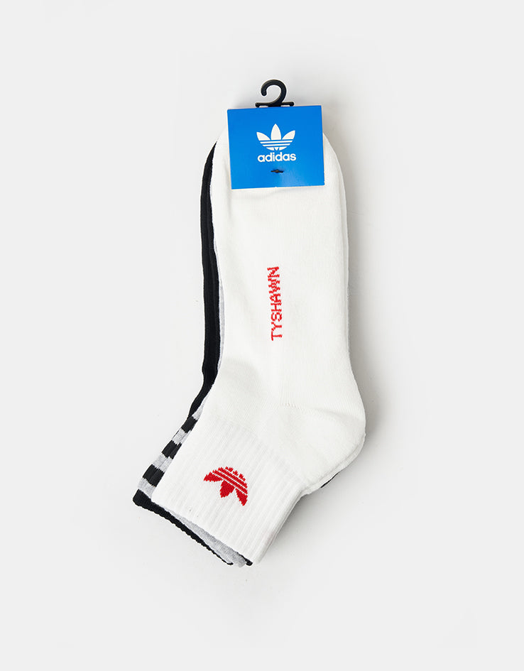 adidas x Tyshawn Socks - White/Grey Heather/Black