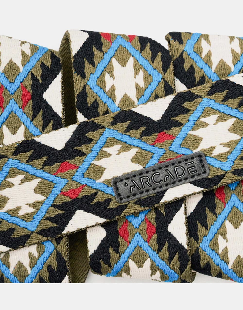 Arcade x Vernan Kee Twilight Artist Series Web Belt - Oat/Turquoise