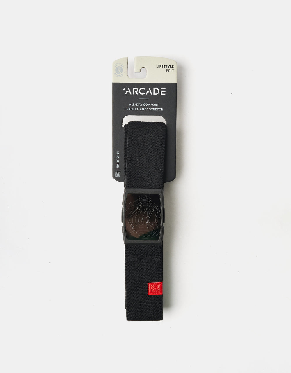 Arcade x Jimmy Chin Topo Adventure Series Web Belt - Black/Red