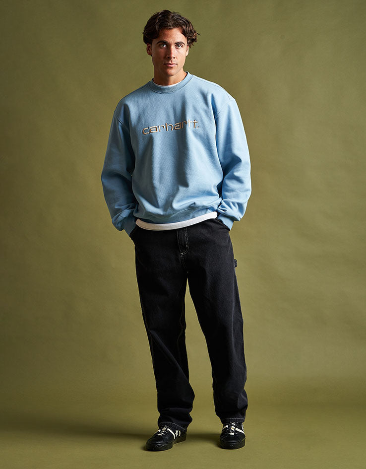 Carhartt WIP Single Knee Pant - Black Heart (Stone Washed)