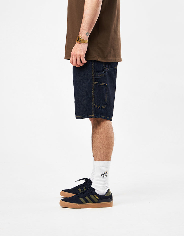 Carhartt WIP Single Knee Shorts - Blue (Rinsed)