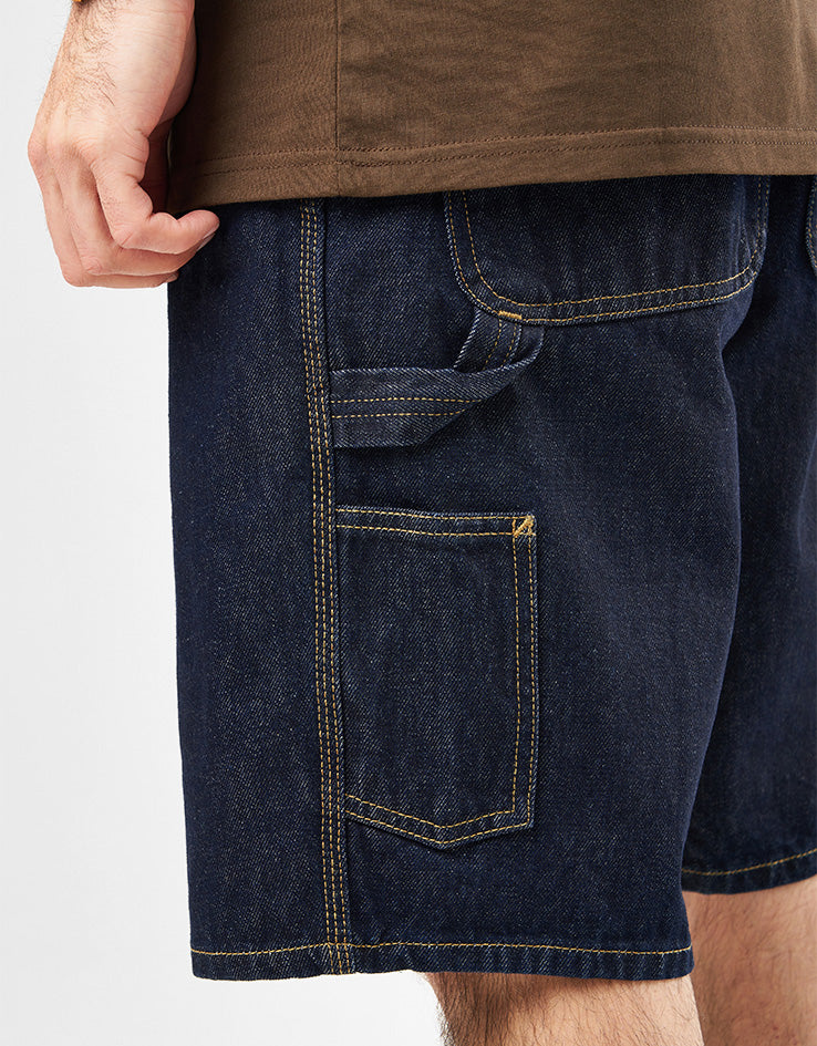 Carhartt WIP Single Knee Shorts - Blue (Rinsed)