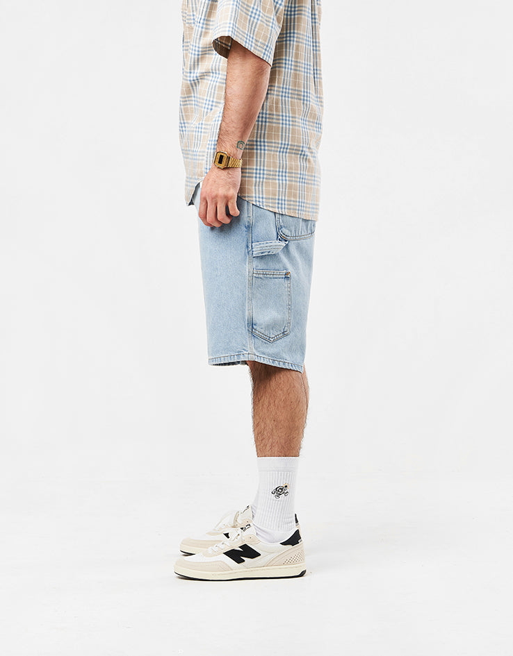 Carhartt WIP Single Knee Shorts - Blue (Heavy Stone Bleached)