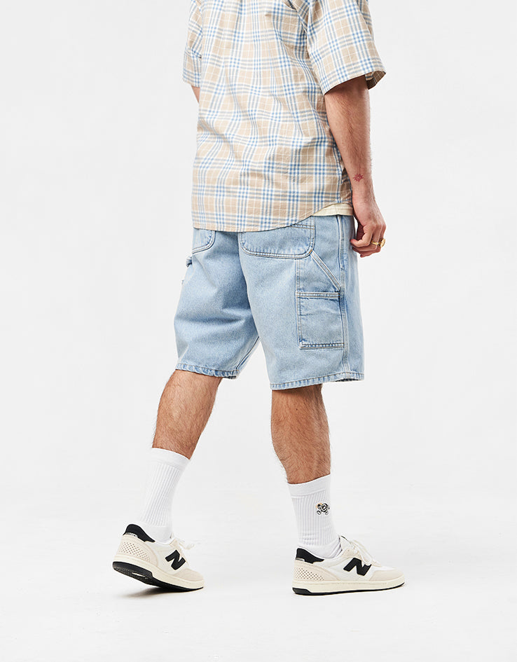 Carhartt WIP Single Knee Shorts - Blue (Heavy Stone Bleached)