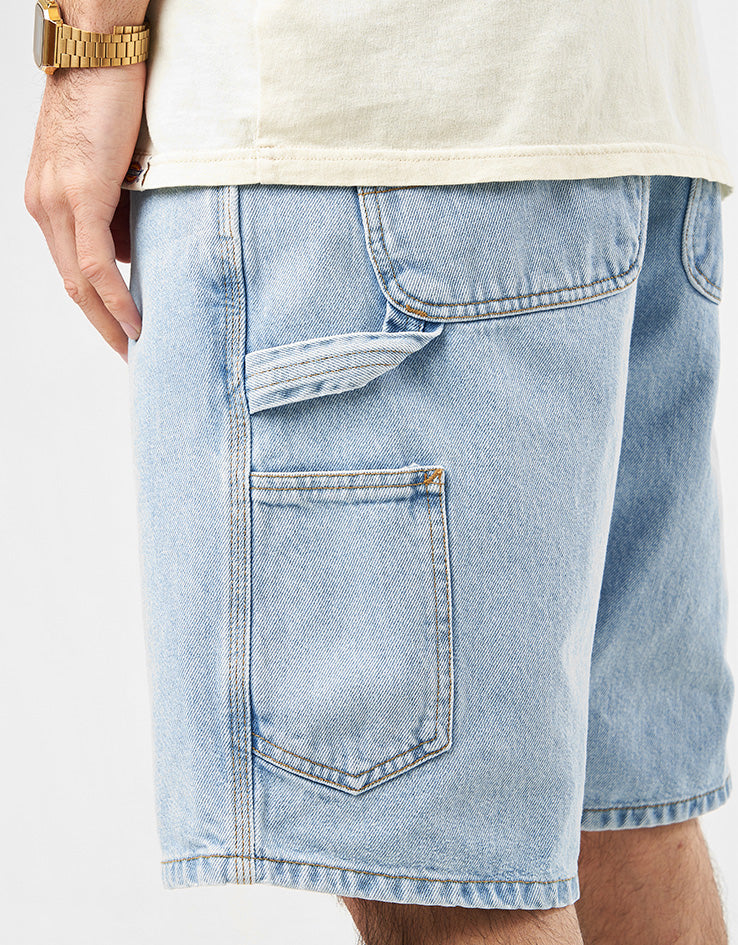Carhartt WIP Single Knee Shorts - Blue (Heavy Stone Bleached)