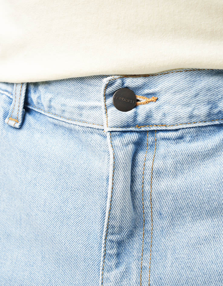 Carhartt WIP Single Knee Shorts - Blue (Heavy Stone Bleached)