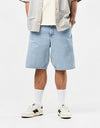 Carhartt WIP Single Knee Shorts - Blue (Heavy Stone Bleached)