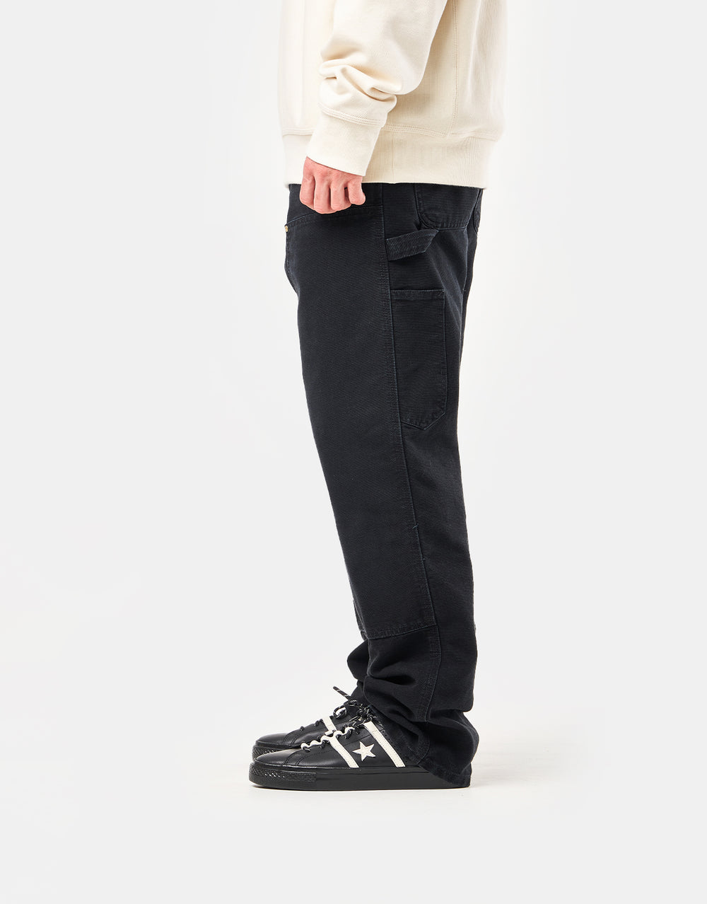 Carhartt WIP Double Knee Pant - Black (Stone Canvas)
