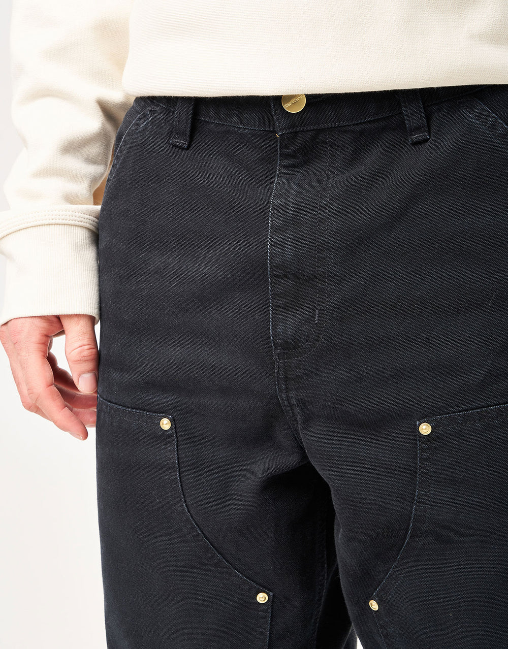 Carhartt WIP Double Knee Pant - Black (Stone Canvas)