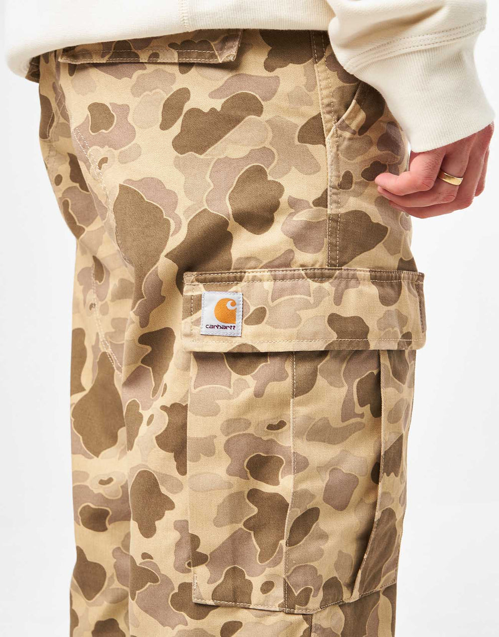 Carhartt WIP Regular Cargo Pant - Camo Duck/Desert (Rinsed)