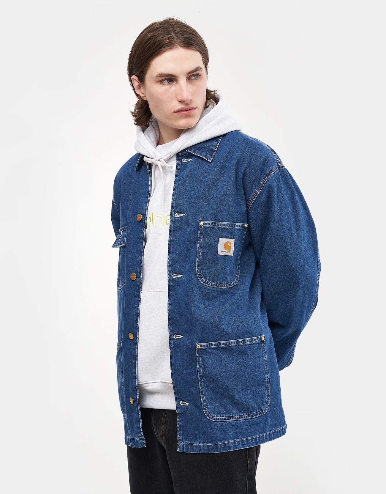 Carhartt WIP OG Chore Coat - Blue (Stone Washed) | Route One