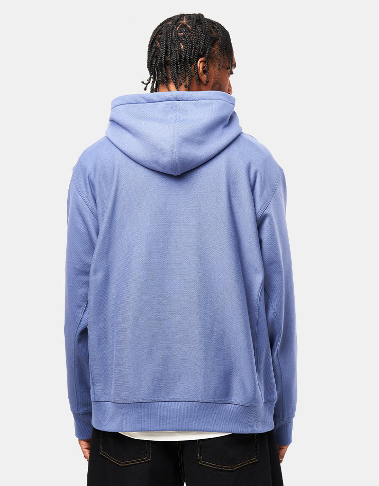 Carhartt WIP Hooded American Script Sweat - Blue Iris