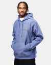 Carhartt WIP Hooded American Script Sweatshirt - Blue Iris