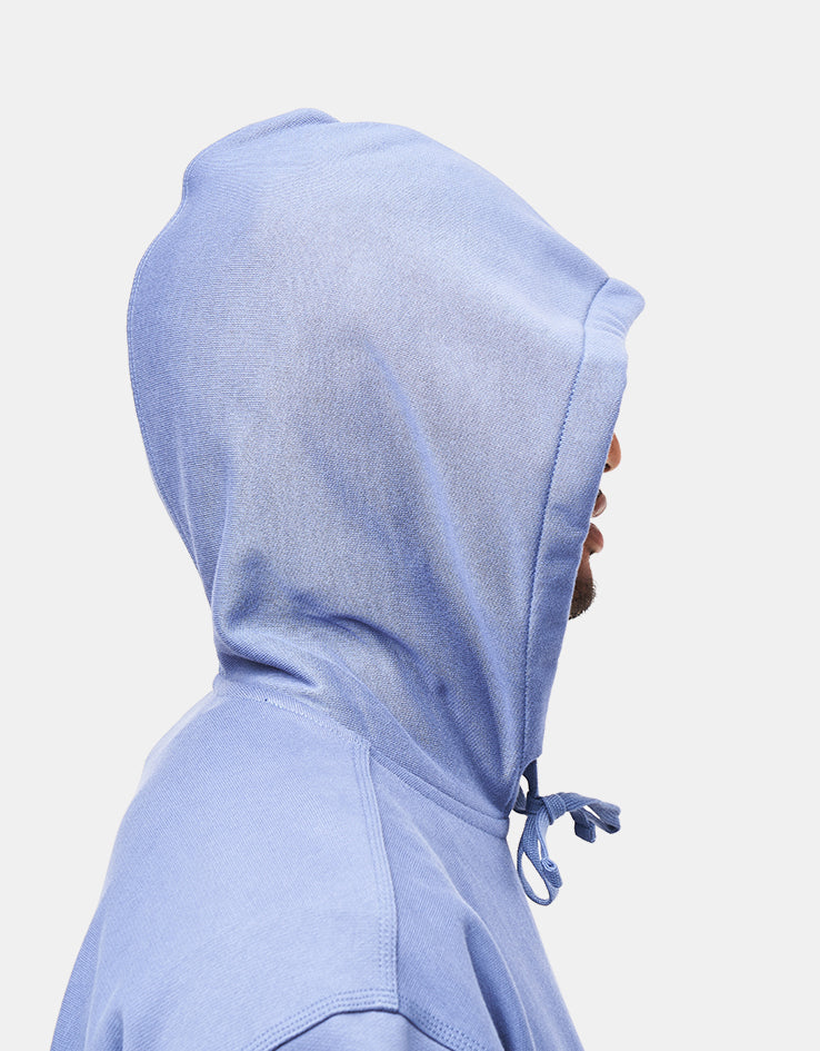 Carhartt WIP Hooded American Script Sweat - Blue Iris