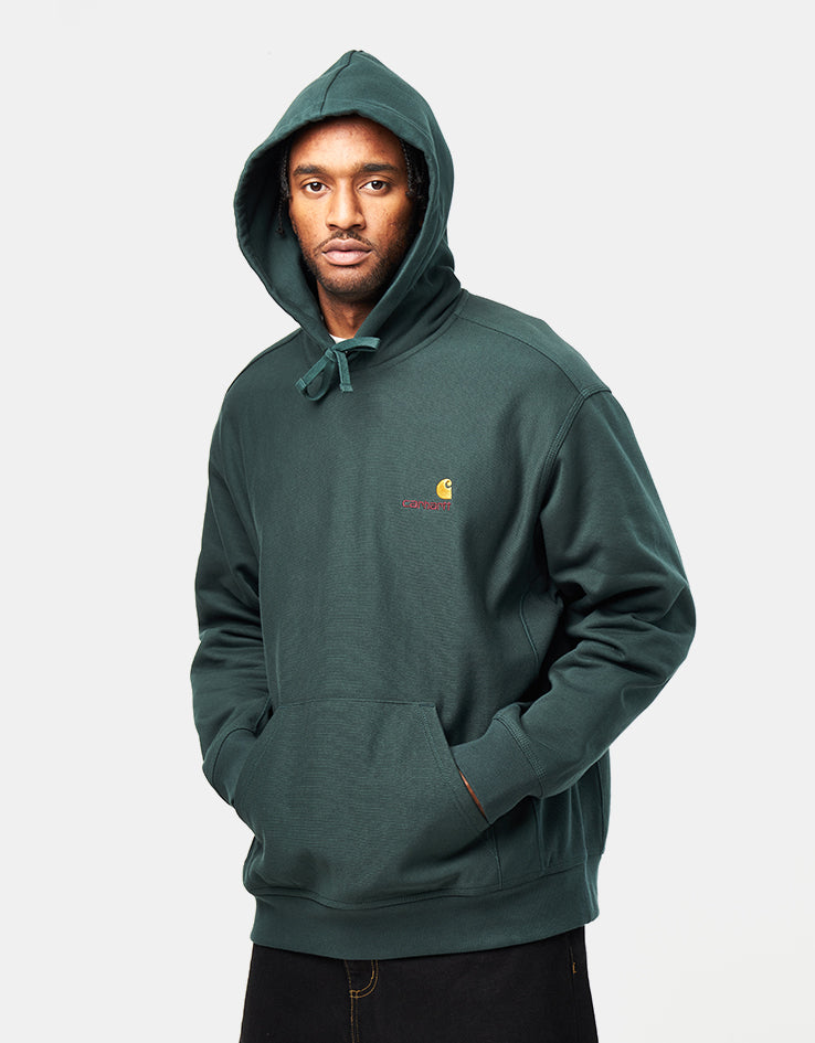 Carhartt WIP Hooded American Script Sweat - Conifer