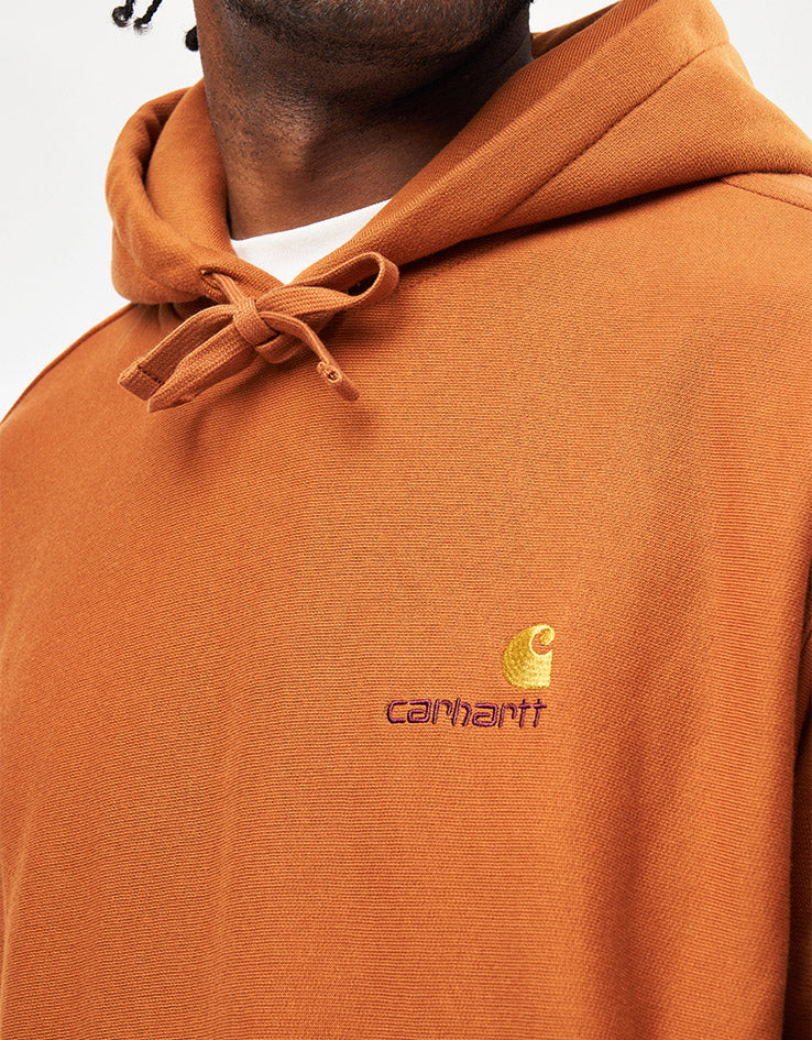 Carhartt WIP Hooded American Script Sweat - Sienna