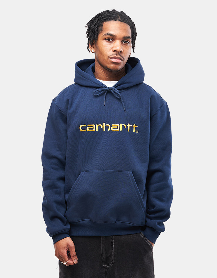 Carhartt WIP Hooded Carhartt Sweat - Ink/Air Yellow