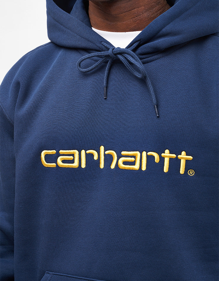Carhartt WIP Hooded Carhartt Sweat - Ink/Air Yellow