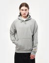 Carhartt WIP Hooded Chase Sweatshirt - Grey Heather/Gold