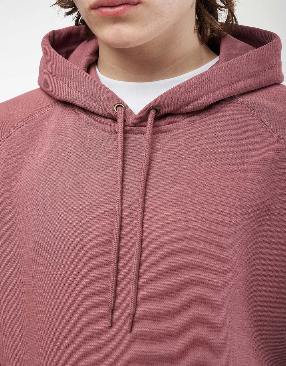Carhartt WIP Hooded Chase Sweat - Dusky Pink/Gold