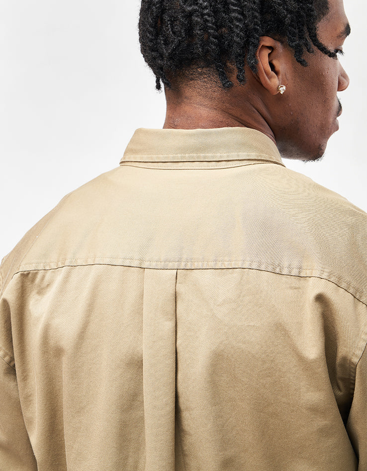 Carhartt WIP L/S Madison Shirt - Leather/White