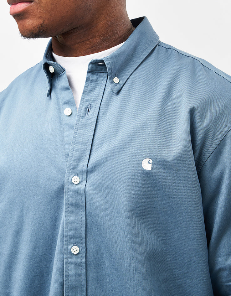 Carhartt WIP L/S Madison Shirt - Icy Water/Wax