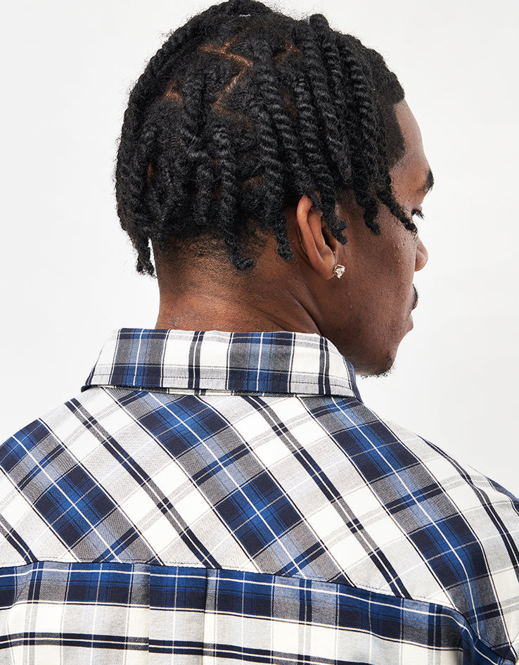 Carhartt WIP L/S Tarbell Shirt - Tarbell Check/Dark Navy/White