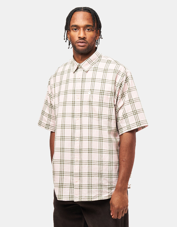 Carhartt WIP S/S Niven Shirt - Niven Check/Air Pink/Wax