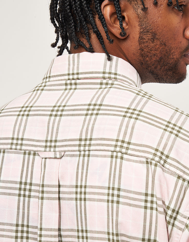 Carhartt WIP S/S Niven Shirt - Niven Check/Air Pink/Wax