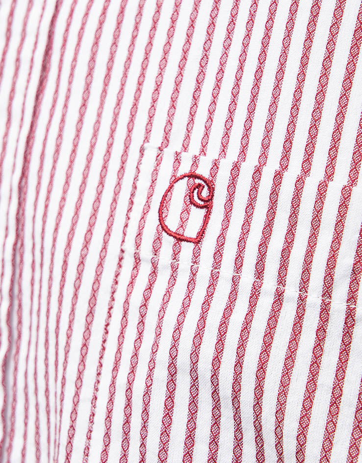 Carhartt WIP S/S Phelps Shirt - Phelps Stripe/Mulberry