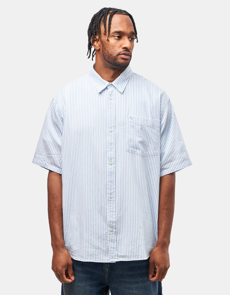 Carhartt WIP S/S Phelps Shirt - Phelps Stripe/Bluebird