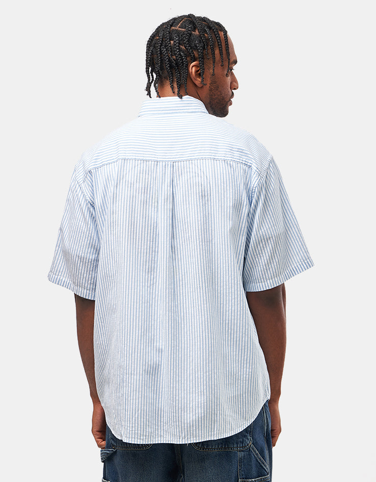 Carhartt WIP S/S Phelps Shirt - Phelps Stripe/Bluebird