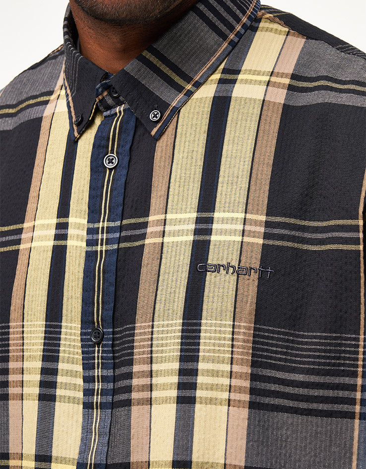 Carhartt WIP S/S Roslin Shirt - Roslin Check/Black/Black