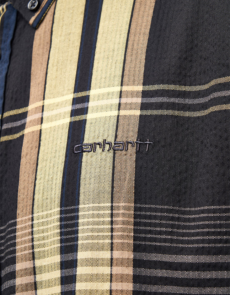 Carhartt WIP S/S Roslin Shirt - Roslin Check/Black/Black