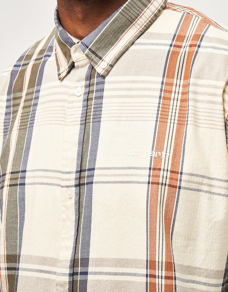 Carhartt WIP S/S Roslin Shirt - Roslin Check/Natural/Wax