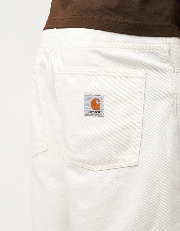 Carhartt WIP Brandon Shorts - White (Rinsed)