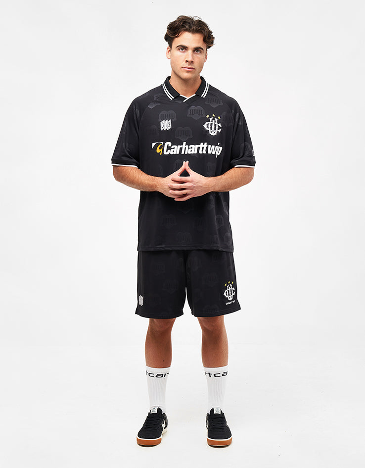 Carhartt WIP Hartt Football Shorts - Heart Train Jacquard/Black
