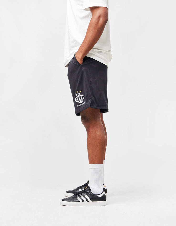 Carhartt WIP Hartt Football Shorts - Heart Train Jacquard/Black
