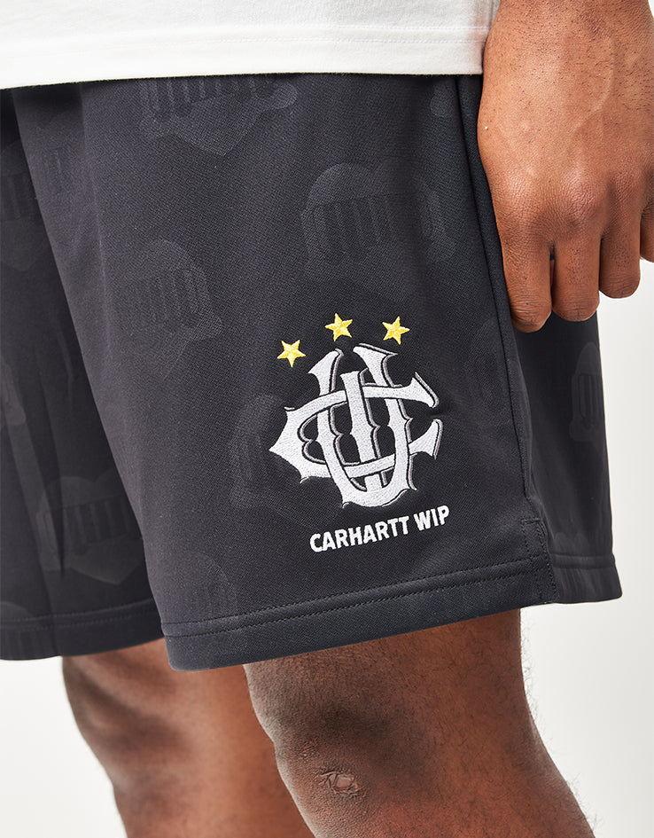 Carhartt WIP Hartt Football Shorts - Heart Train Jacquard/Black